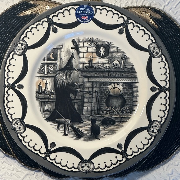 Royal Stafford Haunted Home Witch ONE (1) Dinner Plate - New Release 2024 - Picture 3 of 6